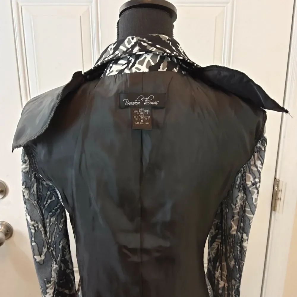 Brandon Thomas black zebra 3 button jacket - Picture 7 of 13